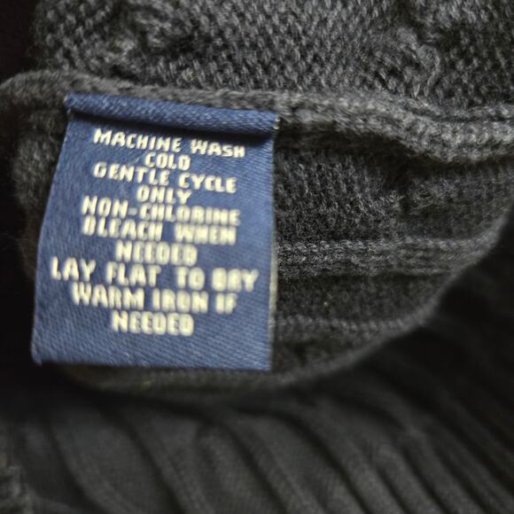 Chaps Women Preppy Classic Academia Tennis Ivy League Cable Knit VNeck Sweater M - Picture 8 of 11